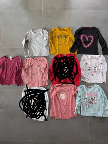 Lot de 8 T-shirt manches longues