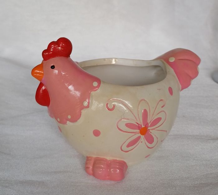 Petit cache pot poule - photo numéro 2