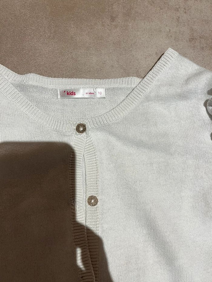 Gilet blanc gemo taille10 ans - photo numéro 2