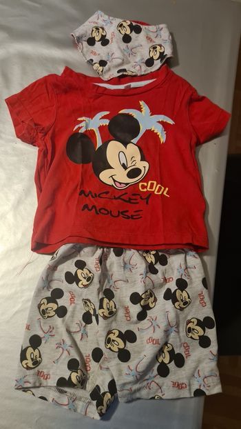 Ensemble short michey avec bandana