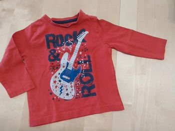 Pull fin bébé garçon rouge rock & roll 18 mois