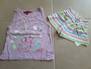 Pyjama short fille 2 ans TBE