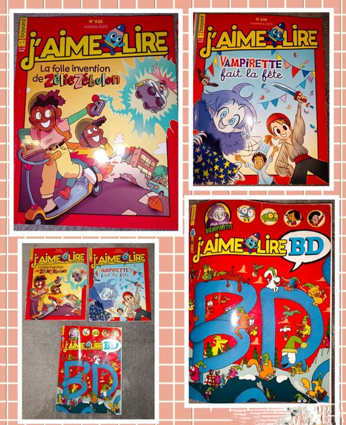 Lot 10- 2 livres J'Aime Lire + 1 spécial J'aime Lire BD