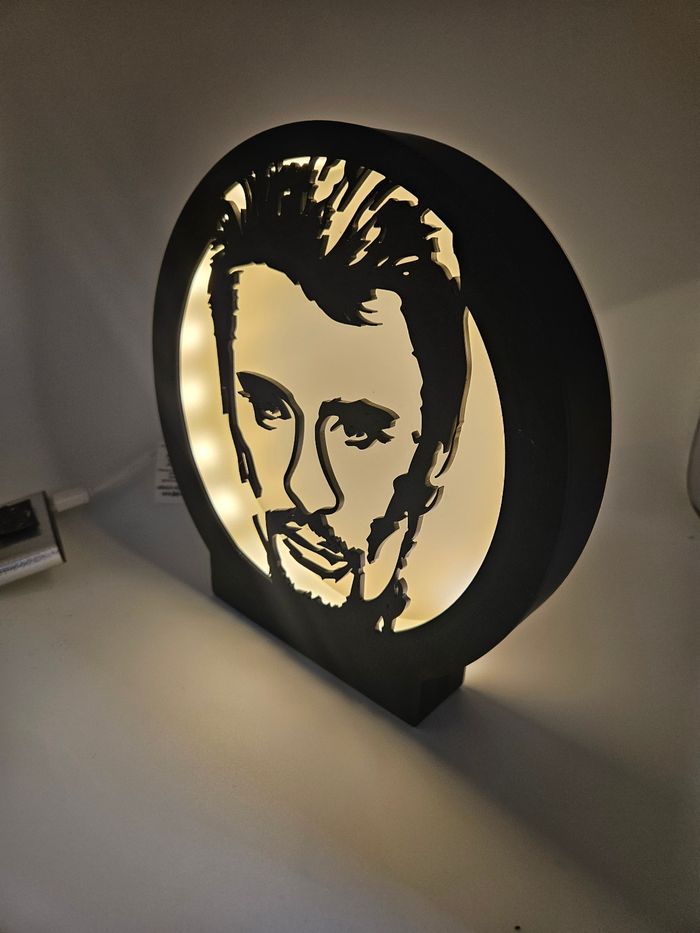 Lampe lumineuse à led johnny hallyday - photo numéro 7