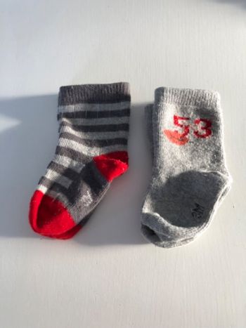 2 paires de chaussettes grises 3 mois