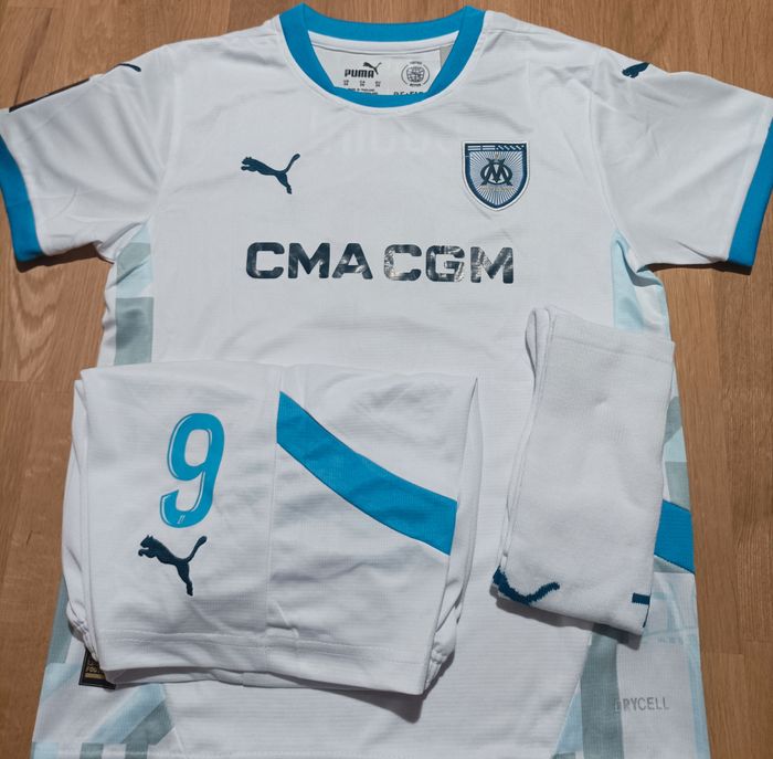 Ensemble Marseille OM sport football Enfant Taille 12 ans Blanc Domicile - photo numéro 2