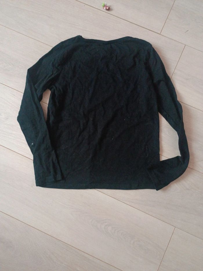 Tee-shirt ml noir love 12 ans - photo numéro 4