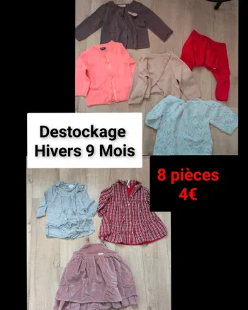 Lot 8 articles hivers 9 Mois 71cm