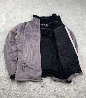 Veste Polaire / Fleece Jacket R2 Patagonia Vintage Couleur Violet / Noir Taille M Femme