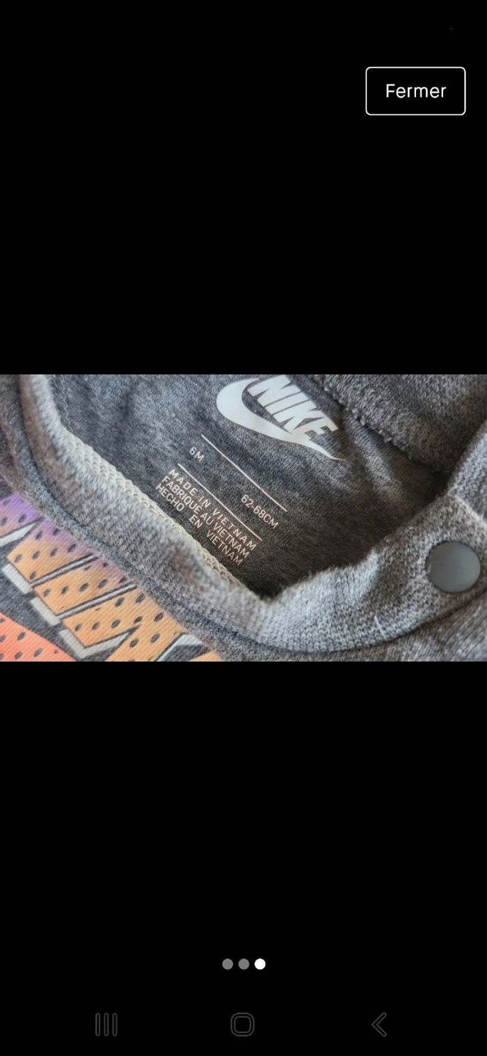 Babygros bébé Nike - photo numéro 3