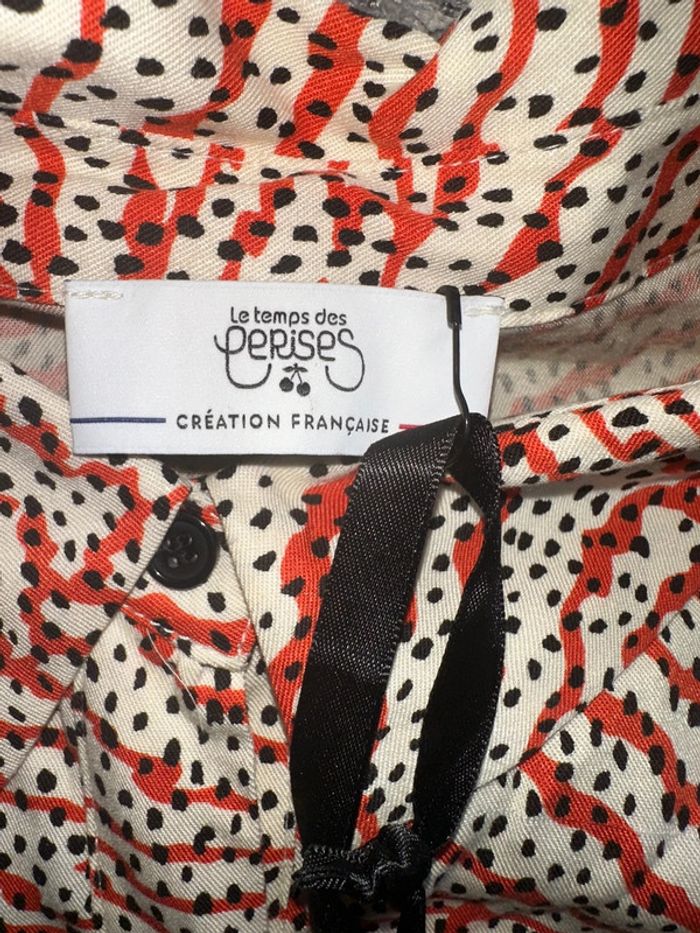 Combi short à motifs orange et noir Le Temps des Cerises - photo numéro 4