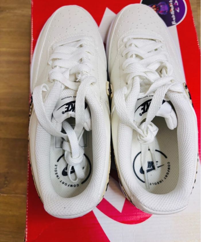 Nike Court Vision Leopard White Leather Taille 38.5 - photo numéro 4