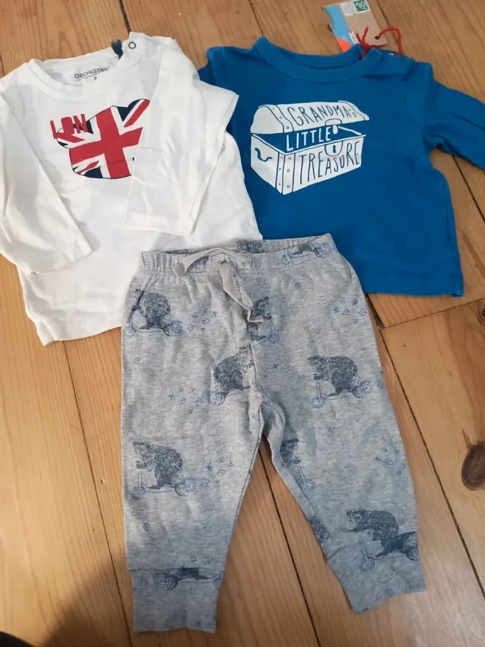 3 vêtements garçon 6 mois mi saison