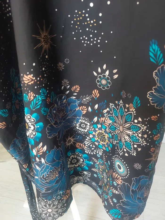 Robe tunique noire à motif Cache Cache