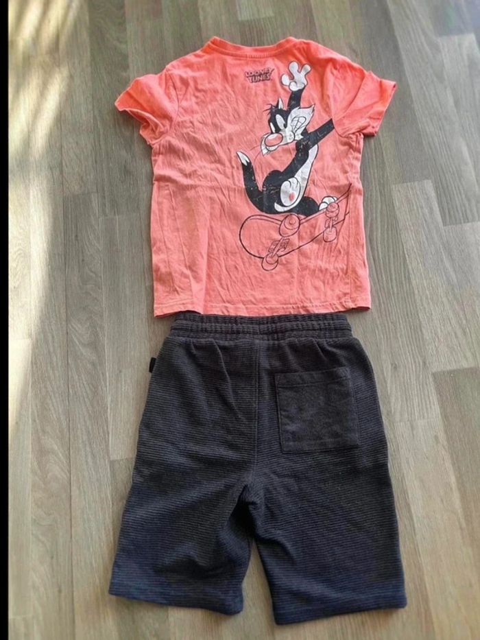 Ensemble tee shirt plus short Looney Tunes taille 10 ans - photo numéro 2