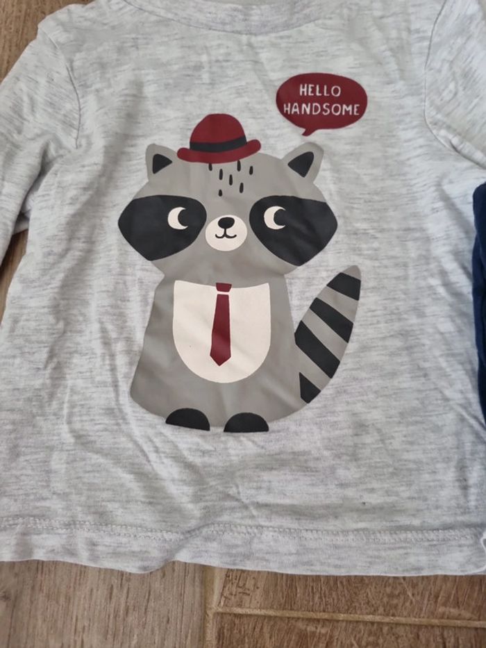 Lot de 4 t-shirt manches longues 12 mois - photo numéro 2