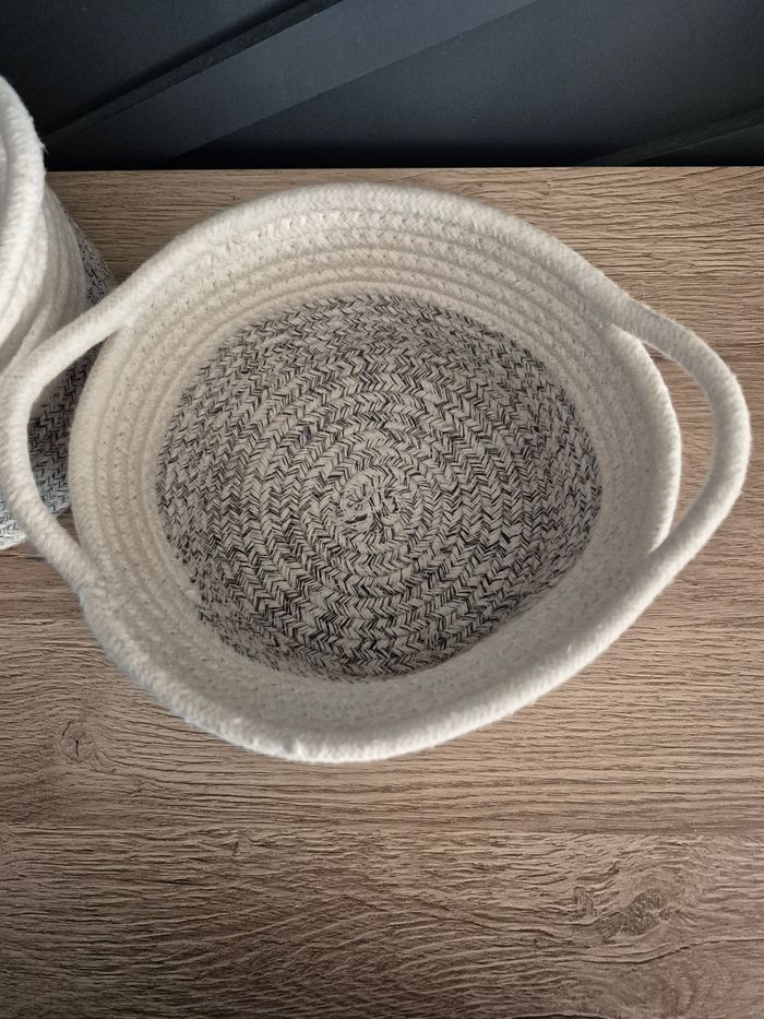 Lot de 2 panières en corde de coton - photo numéro 4