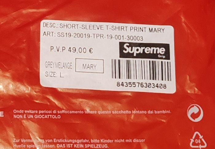 T-shirt supreme gris pour femme. - photo numéro 4