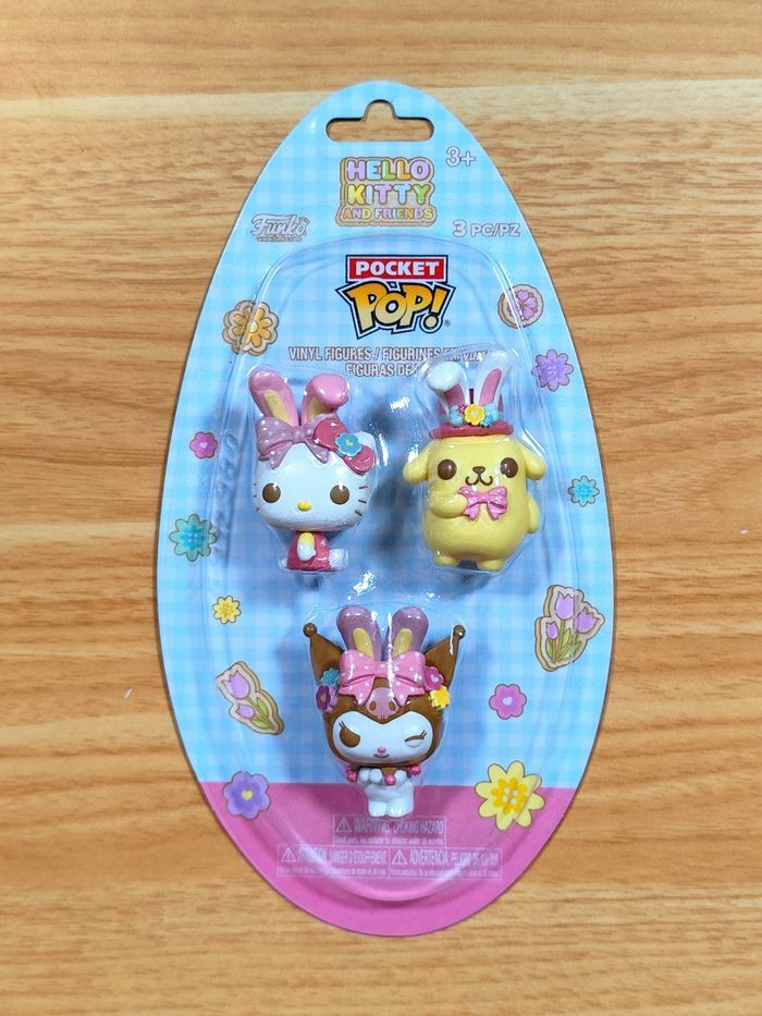 Pack 3 Figurines Funko Pocket Pop! - Hello Kitty and Friends (Édition Pâques) - photo numéro 1