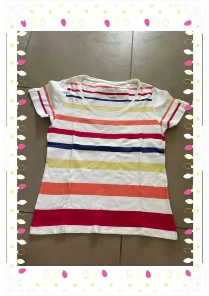 🌈 Tshirt à rayures Burton Taille M 🌈 - photo numéro 2