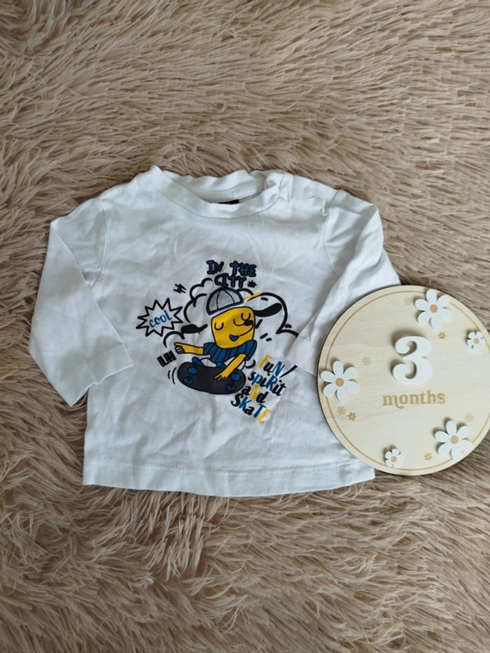 Lot de vêtements bébé garçon 3 mois divers marques bleu marine gris beige kaki motif animaux - photo numéro 8