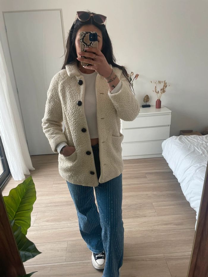 Manteau long en laine Sezane - photo numéro 2