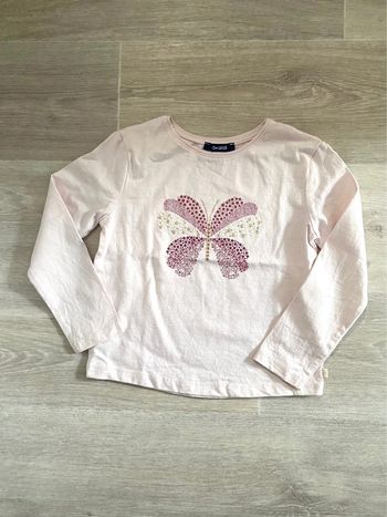 T-shirt manches longues papillon 4 ans Okaidi