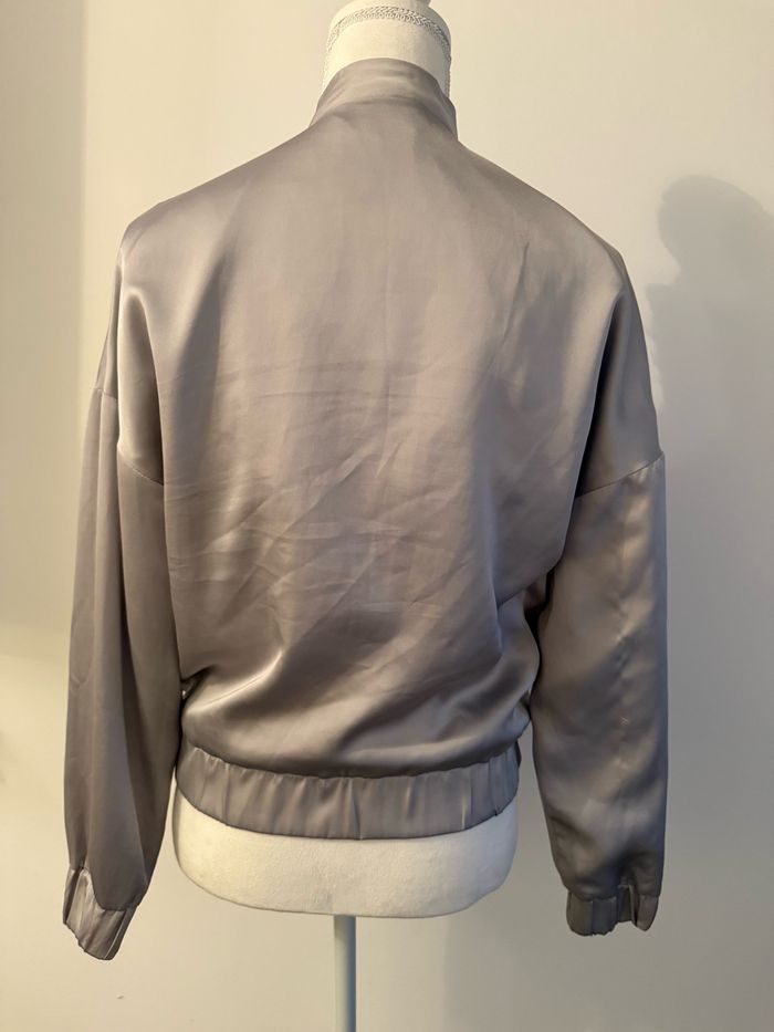Bomber blouson veste mango argenté 36 - photo numéro 6