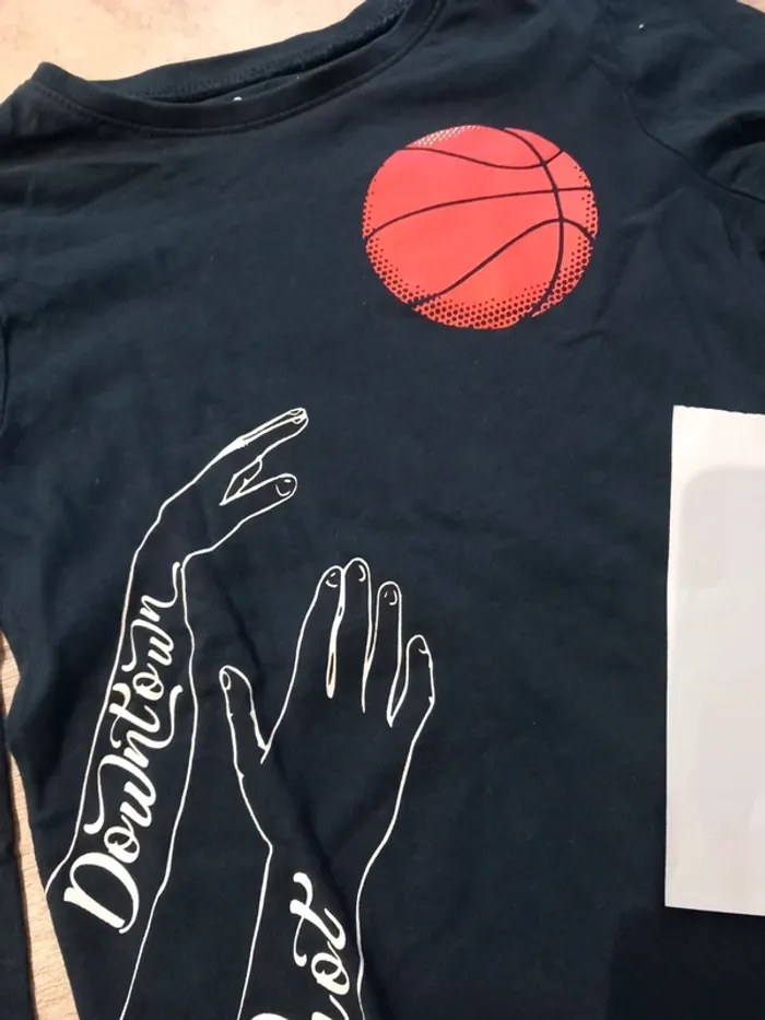 Tee shirt manches longues 5 ans basket gemo - photo numéro 2