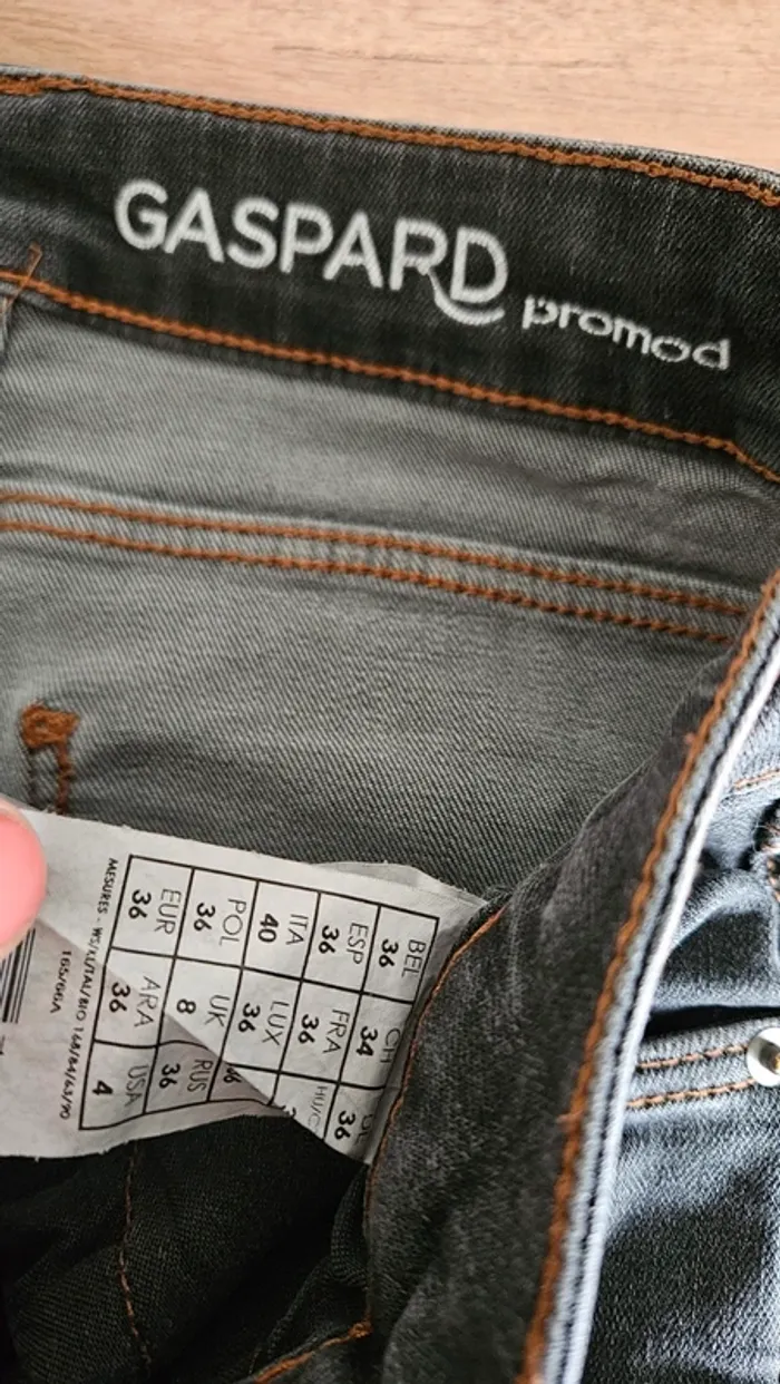 Jeans slim gris foncé, taille 36, Promod - photo numéro 2