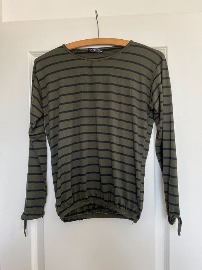Blouse manches longues rayée