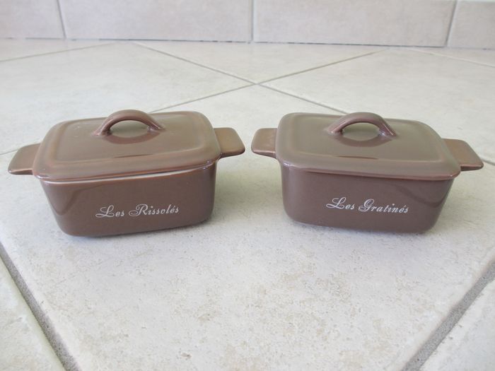 Lot de 2 mini-cocottes rectangulaires