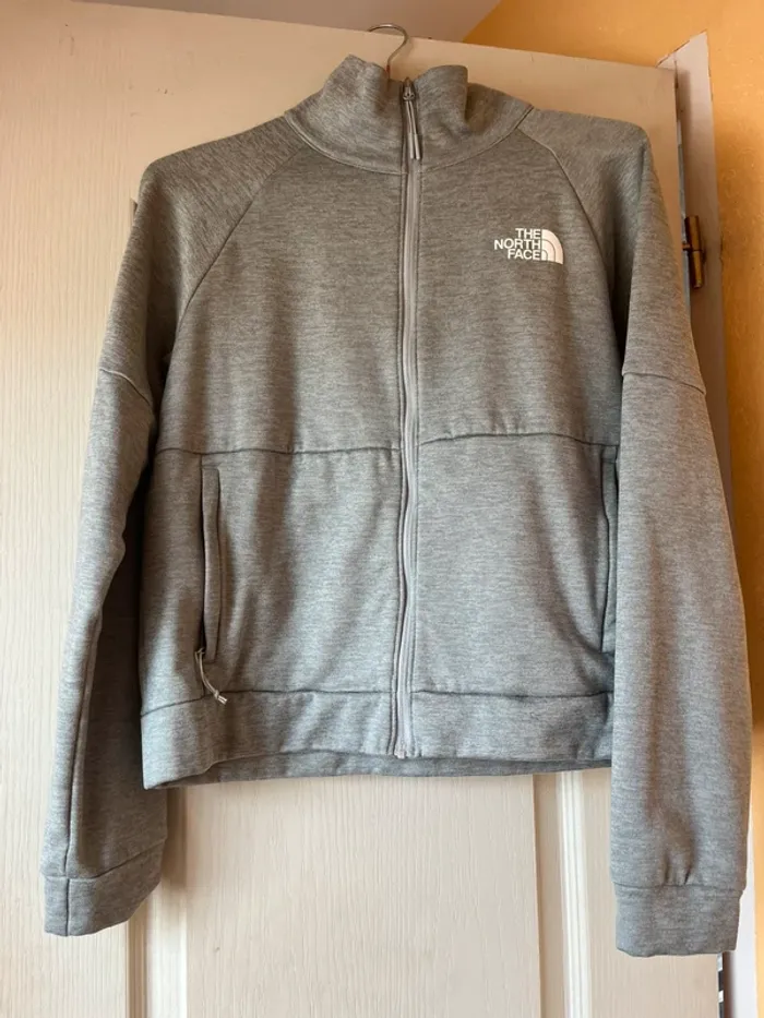 polaire grise zip the north face