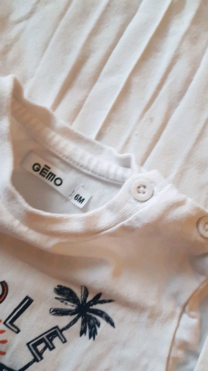 T-tshirt 6 mois gemo 0€50 -50% dès 2 achetés - photo numéro 3
