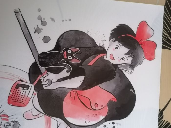 Affiche en tissu Kiki la petite sorcière estampe japonaise - photo numéro 2