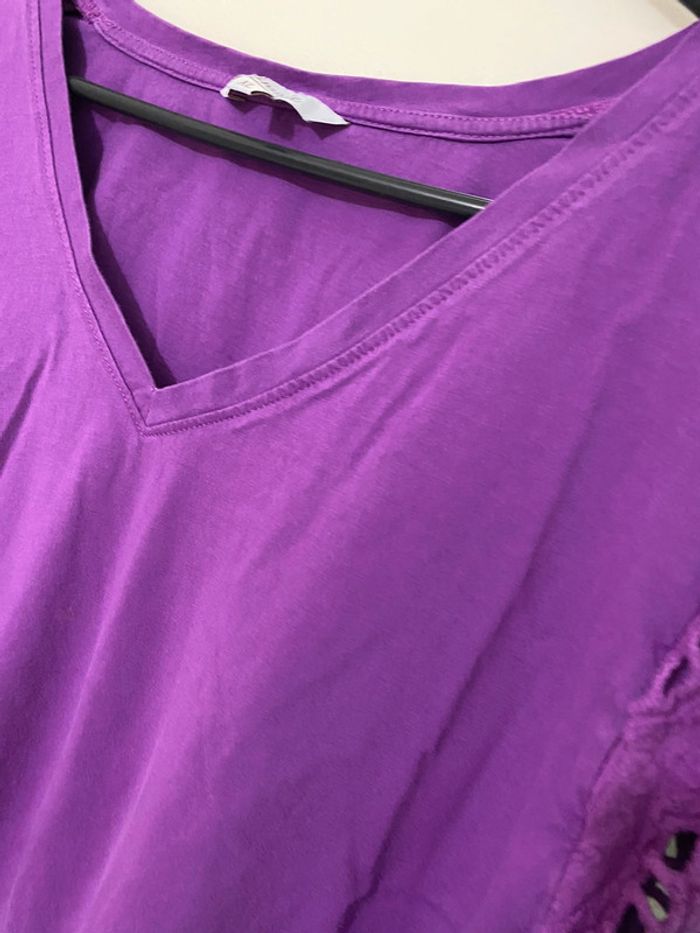 T-shirt violet MS Mode taille XL - photo numéro 2
