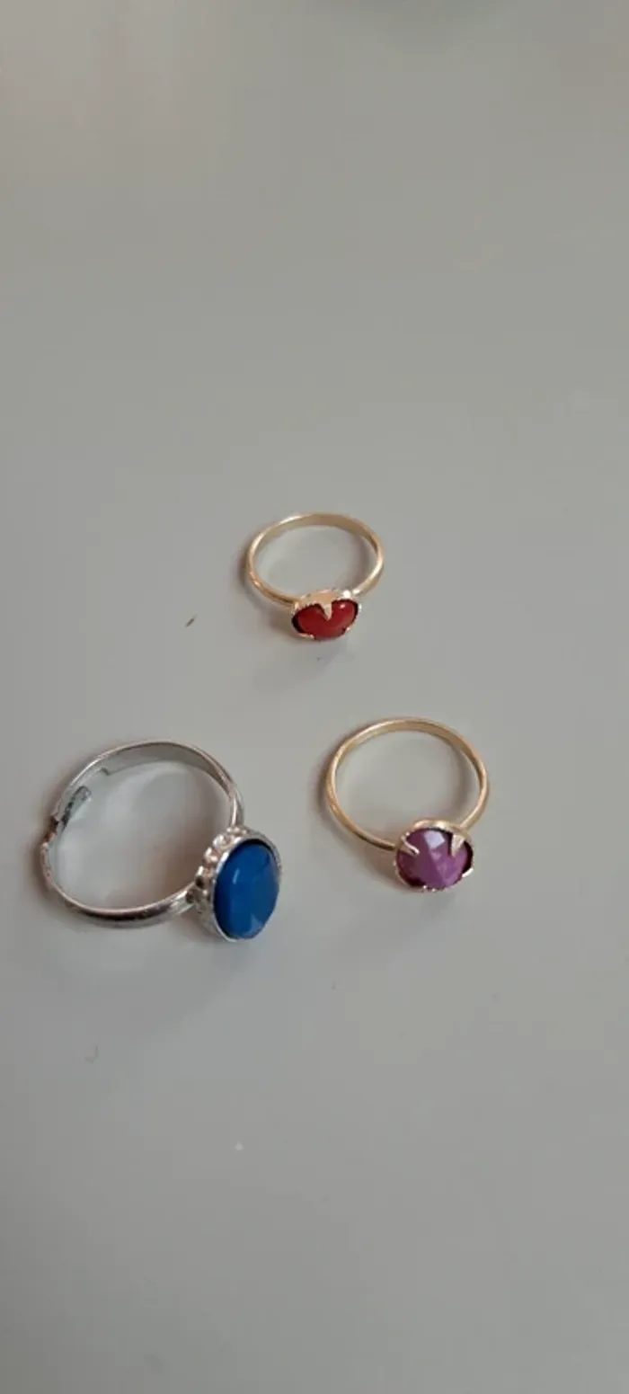 Lot 3 bagues enfant