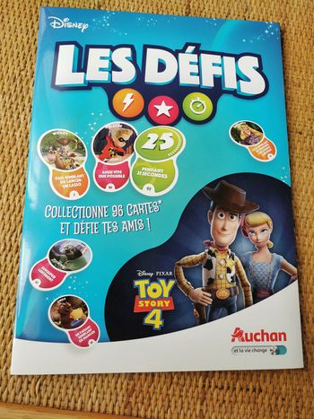 Album Les Défis Disney Toy Story Auchan 96 cartes à collectionner