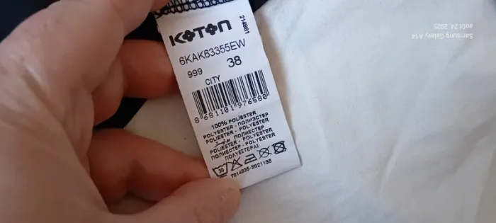 Chemisier noir en voile  haut ajouré motif floral femme 38 koton - photo numéro 17