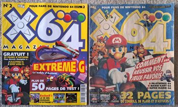 🎮 Magazine X64 n°2 avec supplément de 1998 Nintendo 64 N64