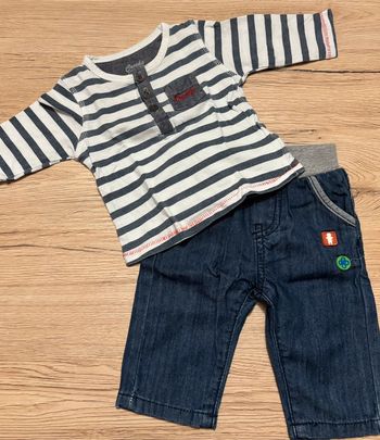 Ensemble T-shirt manches longues et pantalon 3 mois