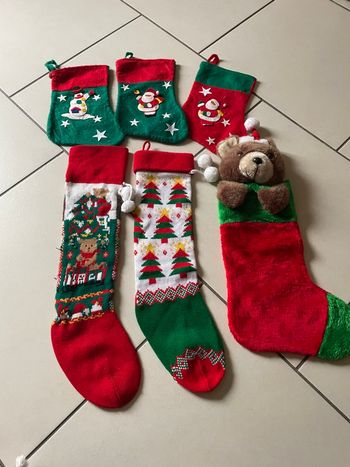 Lot chaussette noel vintage