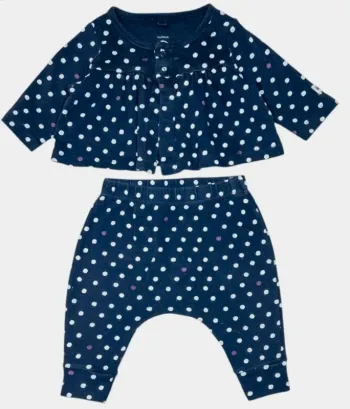 Petit Bateau Ensemble Cardigan + Sarouel 1 mois