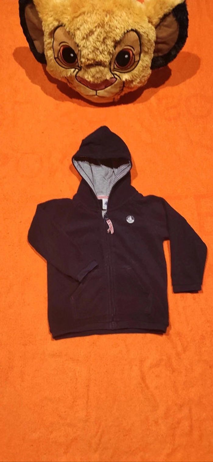 Gilet zippé polaire avec capuche Petit Bateau 24 mois 86 cm