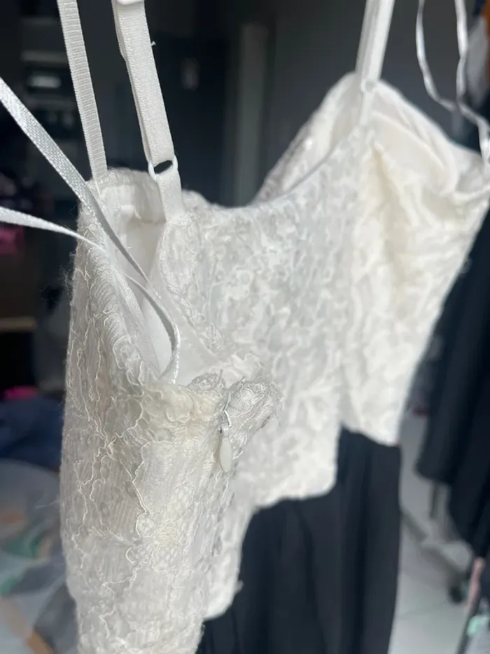 Robe cérémonie noir blanc - photo numéro 4