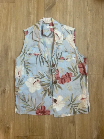 Chemise sans manches en lin