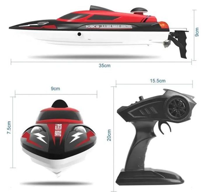 Bateau télécommandé speedboat étanche pour piscines et lacs vitesse 25 km/h - photo numéro 2
