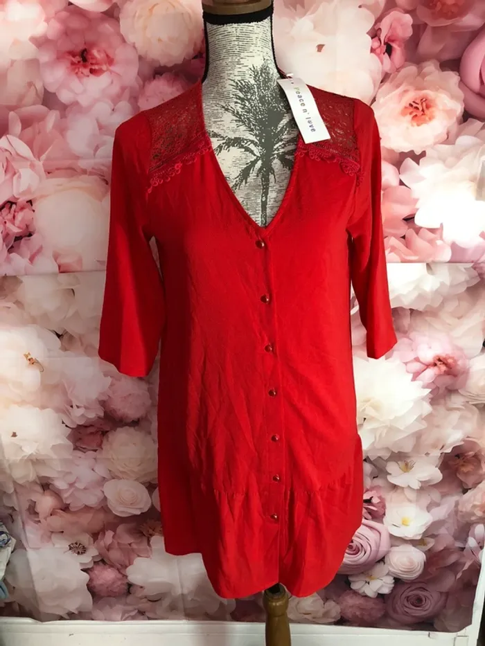 Robe rouge Peace n’ love