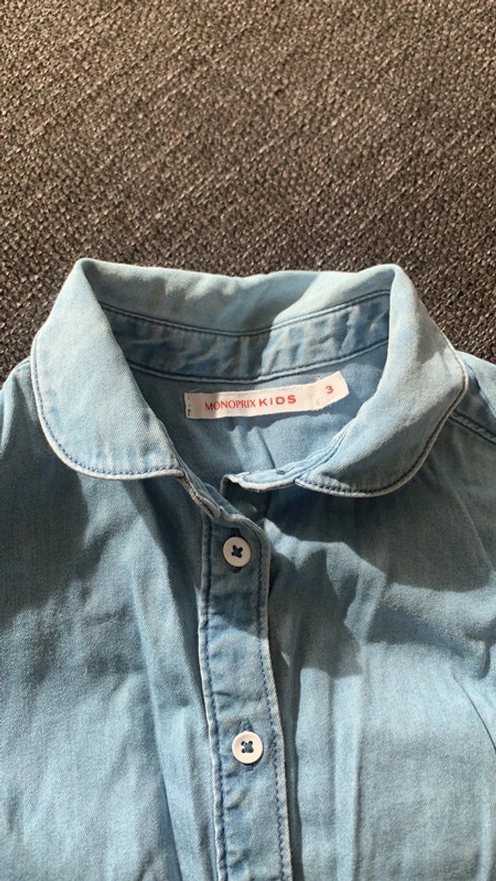 Chemise Denim, Monoprix, 3 ans en très bon état - photo numéro 3