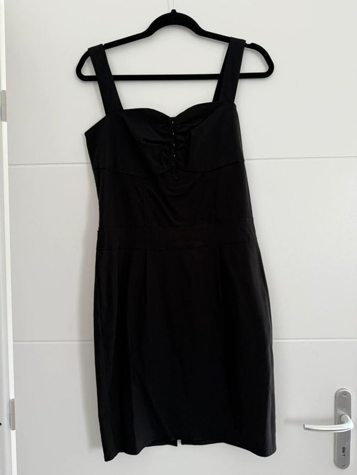 Robe tunique noir neuf Kleid dress Vestido Vestito jurk jumpsuit femme mujer donna woman bretelle - photo numéro 3